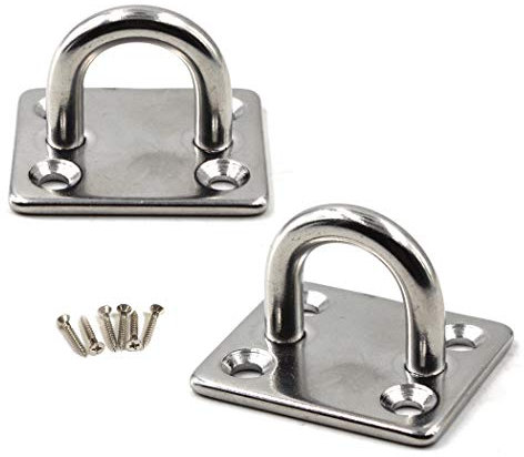 M10 Augplatte 304 Edelstahl Haken Wandmontage Haken Packung mit 2 (Schrauben enthalten)