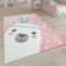 Paco Home Kinderteppich Rosa Kinderzimmer 3-D Design Alpaka Motiv Pastellfarben Robust, Grösse:200x290 cm