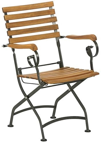Dehner Klappsessel Tegernsee, ca. 88 x 57 x 56 cm, aus FSC® - zertifiziertem Akazienholz / Stahl, natur / schwarz