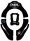 O'NEAL | Protektoren-Aufkleber | Motocross Enduro | TRON Neckbrace Aufkleber, 50% PET, 50% pflanzliche Faser | TRON Design Sticker Solid | Schwarz | One Size