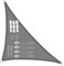 WOLTU Tenda parasole Vela Ombreggiante triangolare 4,2 x 4,2 x 6 m, Tenda a Vela Parasole protezione UV, 180g/m² HDPE traspirante, Tende da Sole con Kit di Fissaggio