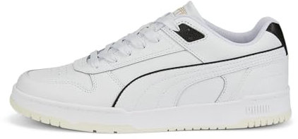 PUMA Unisex Rbd Game Low Sneaker, White Black Team Gold, 38.5 EU