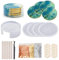 FCXQG 24 PièCes Moule en Silicone Epoxy Moule Dessous De Verre Resine Epoxy Moule pour BoîTe De Rangement avec Dessous De Verre Moule en RéSine DIY Table à Manger Et DéCoration D'IntéRieur