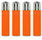 Original Clipper Feuerzeuge Einfarbig 4er Set (z.B. Soft Touch, Crystal, Metalic, solid Fluro) + 1 Clipper DHOBIA Feuerzeug GRATIS (Soft Touch #3 Orange)