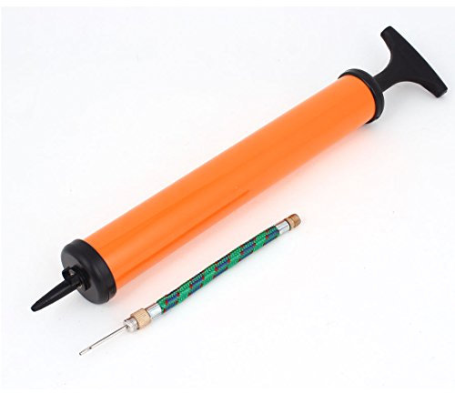 Ruilogod Kunststoff Basketball Footballs Air Inflator Handpumpe Aerate orange