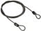 PATIKIL Security Steel Cable 2.5mm x 1m/3.28ft Coated Luggage Lock Wire Rope with Double Loop Black