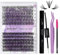 Extension Cils Individuels Kit 240PCS Faux Cils Individuel Bouquet 0.07mm Cluster Lashes Kit D Curl 12-16mm 20D+30D DIY Extensions de Cils Cluster Kit(20D/30D-D-Cluster Cils Extension Kit)