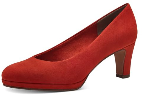 MARCO TOZZI Damen Pumps mit Trichterabsatz Vegan, Orange (Terracotta), 39 EU
