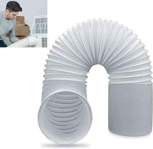 Portable Air Conditioner Hose with 5.9 Diameter, Counter Clockwise Thread & Length up to 118 AC Exhaust Hose for Portable AC Vent Compatible with Haier LG Delonghi Air Conditioner Parts