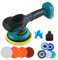 ONEVAN Poliermaschine Auto Akku, 150MM 6 Gang Exzenter Poliermaschine, Autopoliermaschine Polishing Machine Poliergerät für Auto Polieren Wachsen (ohne Batterie)