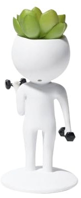 Generisch Blumenübertopf Groß Keramik zum Laufen, Stehen, Hantel-förmiger Topf Pflanzkübel Groß Outdoor (C, One Size)