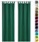 heimtexland ® Dekoschal Baumwolle Uni Blickdicht Vorhang Schlaufenschal Gardine Kinderzimmer Waldgrün HxB 230x125 Typ625