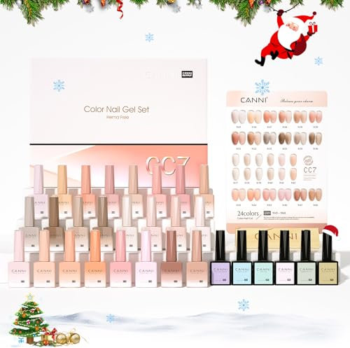 CANNI UV Negellack Set Nude rosa braun lila Gel Nagellack Soak-off UV Gellack für Nagelstudio DIY Home 9ML CC7
