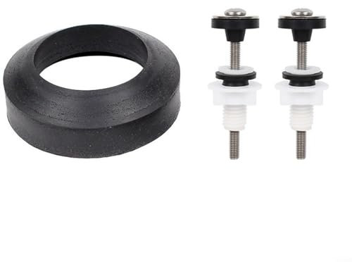 Puupaa Toilet Cistern Seal Kit, Close Coupling Bolts, Nuts, Cistern Seal Pan Rubber Washer for 2 and 3 Flush Valve Openings