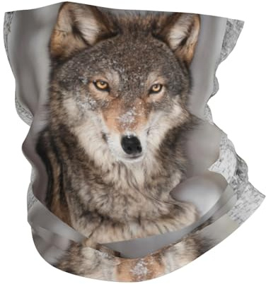 LfearTesa Wilder Wolf Druck, Bandana-Halsgamaschen, multifunktionaler Kopfbedeckungsschal, Gesichtsschutz, Stirnband, Nackenwärmer