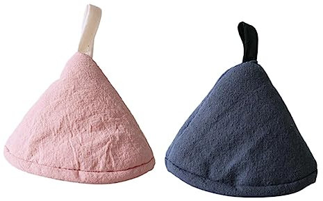 Cabilock Maniques en Coton Triangulaires Résistantes à La Chaleur 2 Pièces, Protection pour Poignée De Casserole, Mini Moufles Cuisine Compacts Suspendus, Utilisation La Cuisine Et Micro-Ondes
