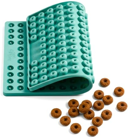 lucky chef Backmatte Donuts für Hundekekse, Silikon, Salbei | Antihaft- und geruchsneutrale Silikonform, BPA-frei, lebensmittelecht, spülmaschinenfest, −40°C bis +240°C.