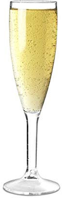 Virtually Unbreakable Polycarbonate Plastic Champagne Glass, Box of 12