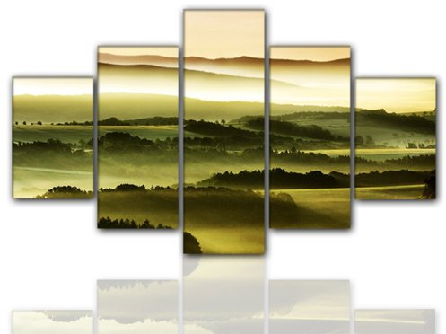 Super Angebot!! 5- teiliges Wandbild 160x80 cm xxl auf Leinwand (vanilla sky 30x40-30x60-30x80-30x60-30x40 cm). Moderne Dekoration zum kleinen Preis! Bild bespannt auf echter Leinwand und Holzkeilrahmen. Made in Germany