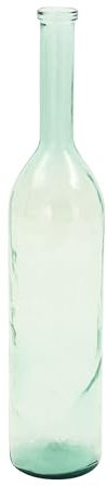 Deco 79 Dekorative Vase aus recyceltem Glas, handgefertigt, spanische Tafelvase, Blumenvase für Heimdekoration, 20,3 x 20,3 x 101,6 cm, Blau