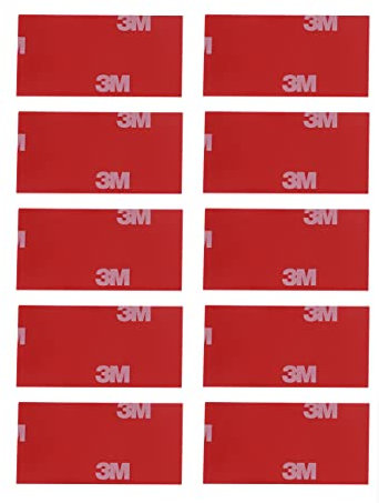 10 X (25mm x 50mm) 3M 4229P Doppelseitig adhäsive band dünn extra stark klebepads klettband wasserfest ablösbar Klettverschluss rückständelos Klettpunkte Klebeband Klebestreifen Hochleistung