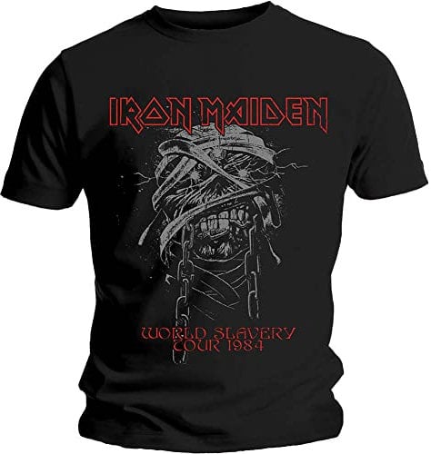 Band Monkey Iron Maiden Unisex T-Shirt World Slavery 1984 Tour