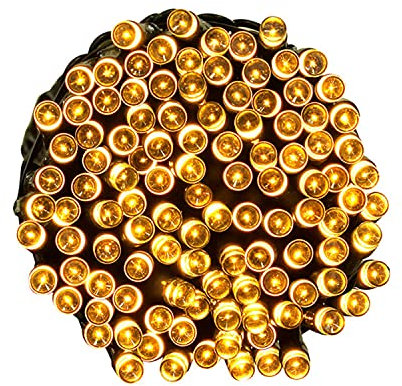 Tuokay, Innen Lichterkette mit Stecker, 23m 200 LED 8 Modi Wasserdicht Kette, Dekorative Girlande für Balkon Terrasse Hof Garten Weihnachtsbaum Party Fest Deko (Warmweiß)
