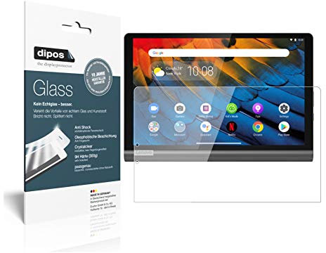dipos I 2X Displayschutz klar kompatibel mit Lenovo Yoga Smart Tab 10.1 YT-X705F Schutzfolie 9H Anti-Shock