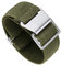 BINLUN Elastic Nylon Watch Straps 18mm/20mm/22mm Marine Nationale Style Parachute Fabric Replacement Watch Band Hook-and-Loop Silver/Black Buckle Men Women(Military Greens,20mm)