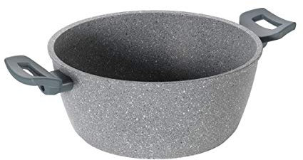 MOPITA ROCCIA VIVA Casseruola Antiaderente Ø 24 cm Padella per tutti i piani cottura (No Induzione), Rivestimento 5 strati Antigraffio, Manico Soft Touch