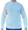 British Wool 100% Pure Arran Jumper - Made in The UK– Round Neck Unisex Jumper – Super Warm and Cosy Sweater for Winter – (M, Cream)