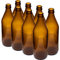Browin 631433 0.5 L Beer Bottle, 8 pcs Shrink, Wrapped Pack, Brown Beer Bottles for Home Brewing and Professional Usage, Reusable