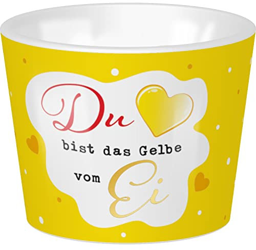 GRUSS & CO 47765 Eierbecher Motiv Gelbe, Porzellan, Mehrfarbig