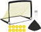 PodiuMax Faltbar Pop Up Fußballtor mit 5 x Hütchen, 4 x Bodenanker, Schnell Aufzustellen,Tragbar und Stabil, 123 x 90cm