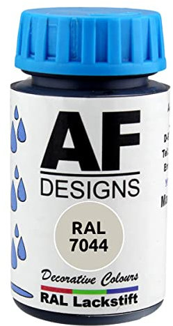 Alex Flittner Designs Stylo de retouche RAL 7044 - Gris soie - 50 ml - Pour bois, métal, meubles et salle de bain