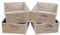 BOMKEE Lot de 4 Boite Rangement, bacs de Rangement Pliables pour Vêtements, Organiseurs Pliables et Paniers de Rangement Cubiques pour Chambre à Coucher, Salon, Beige (39 x 29 x 14 cm)