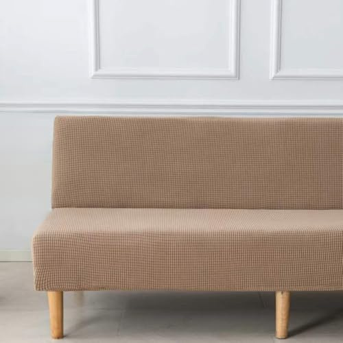 DOTBUY-SHOP Ohne Armlehne Sofahusse Stretch, Weich&Bequem Sofa Abdeckung, Sofa Überzug Armloser Möbel Protector (160-190cm,Braun)