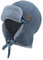 Sterntaler Fliegermütze mit Rippenmuster -dezent gestreift - Jungen Holzfällermütze angeschnittenen Ohrenklappen und Bindeband - Kinder Wintermütze, gefüttert mit Teddyplüsch - blau, 49