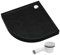 AQUABAD Duschwanne/Duschtasse | Komplettset Ultima mit LeakProtect Technologie Black Stone 80x80cm R55 Viertelkreis | inkl. Ablaufgarnitur/Siphon Alcadrain A49CR