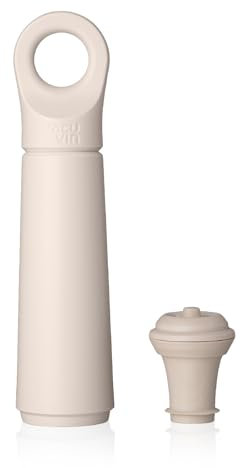 Vacu Vin Weinpumpe Loop - Vakuum Weinflaschenverschluss - 1 Pumpe 1 Stopper aus 98% Recyceltem Material - Sand