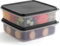 Plastic Storage Containers with Lids – 2-Pack 3L Cupcake Carrier – Leakproof Cookie Storage Containers Airtight – BPA-Free Plastic Containers with Lids for Food Storage, Meal Prep, Leftovers, Cupcakes
