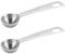 Yuanchu Lot de 2 cuillères à mesurer, 1 cuillère à café (5 ml, 5 cc, 1/3 cuillère à soupe), cuillère à mesurer en acier inoxydable, cuillère à mesurer argentée, cuillère à mesurer étroite à long