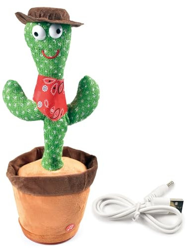 iFunLong Dancing Cactus Talking Cactus Baby Toys Age 3+, Sing Songs,Recording,Repeats What You say, Presents for Boys and Girls