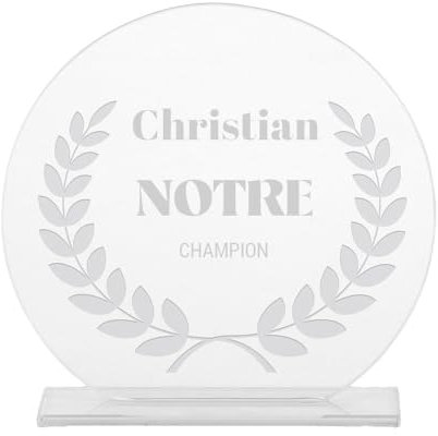 CADEAUX.COM - Trophée en Verre Personnalisé pour Un Christian - Personnalisé - Message Personnalisable - Cadeau Anniversaire Christian - Cadeau Homme