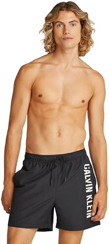 Calvin Klein Herren Badehose Medium Drawstring mit Tunnelzug, Schwarz (Pvh Black), XXL