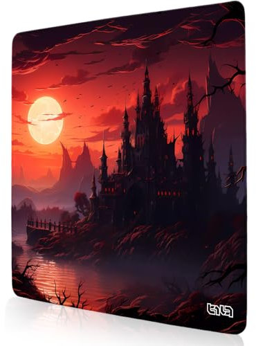 Tilt Tapis de Souris Gamer 30x30 cm | Tapis de Bureau Gaming Anti-Dérapant | Mouse Pad Imperméable pour PC et Accessoires Gaming | Tapis de Clavier (Moonshadow Keep)