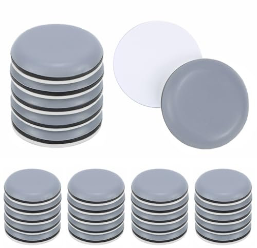 QWORK® 26 Pezzi Piedini per Mobili, Ø 30 mm Rotondi Piedini per Sedie Autoadesivo, per Sedie, Tavoli, Divani