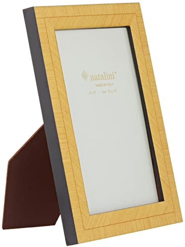NATALINI BIANTE Giallo 10X15 Bilderrahmen mit Unterstützung für Tisch, Tulipwood, Gelb, 10 X 15 X 1,5