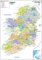 Irland Politische Karte – Papier laminiert A2 Size 42 x 59.4 cm farblos