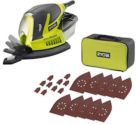 Ponceuse triangulaire RYOBI 100W - 20 abrasifs RPS100-GA20